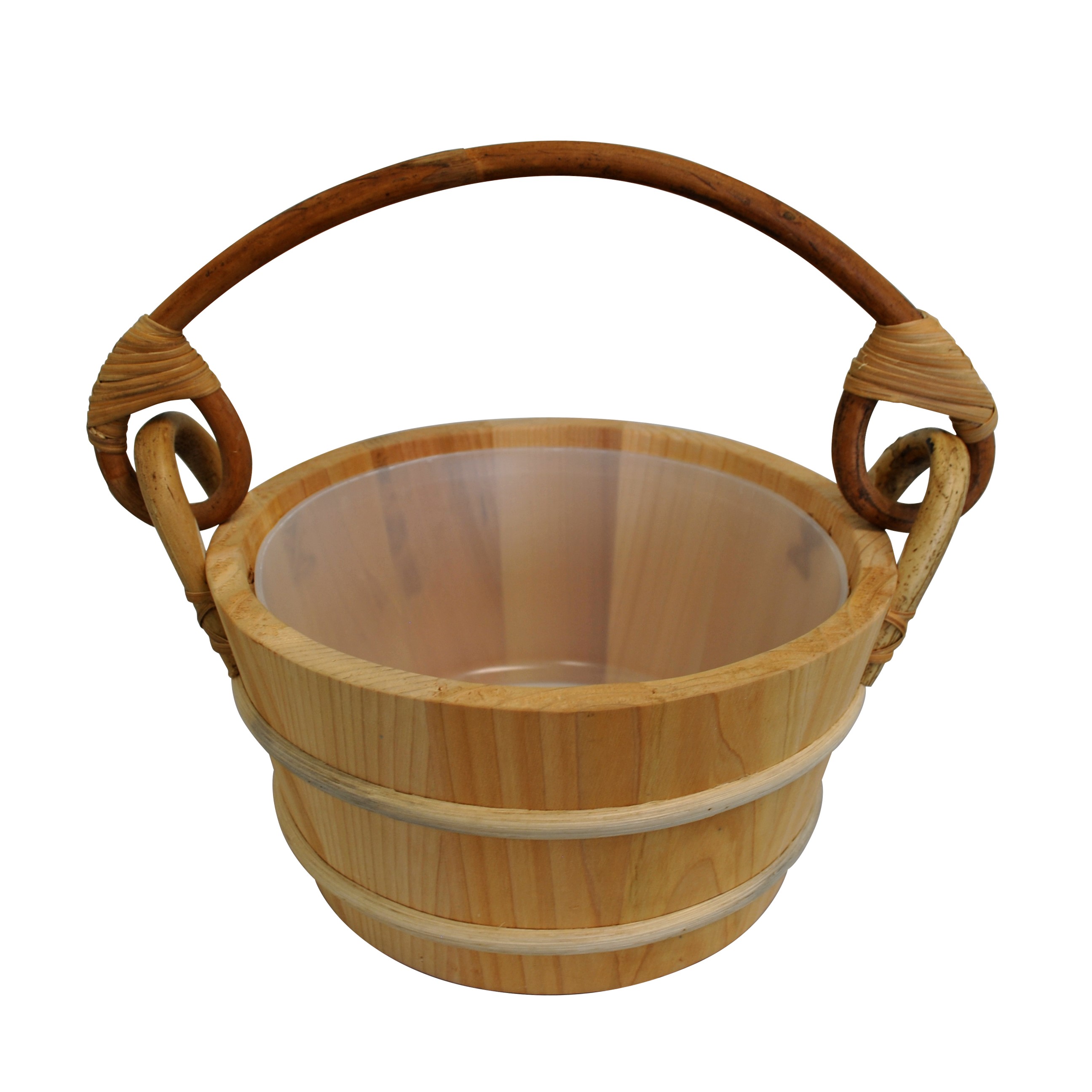 Cedar Sauna Bucket Rattan Handle 4L